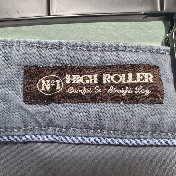 NWT Jack of Spades High Roller Comfort Fit Straight Leg Blue Grey 32x32 Trouser - Picture 13 of 14